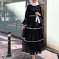 Women's Fashion Layered Dubai Turkey Abaya Dress