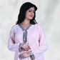 Roshan Cotton Stone Design Casual Jalabiya v neck shape long sleeve abaya dress