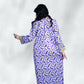 Women Cotton Roses Design Jalabiya with Lace Long Sleeve cotton casual roshan dress